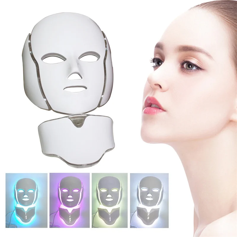 Светодиодная маска для лица Beauty Photon терапия 7 цветов светильник уход за кожей