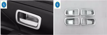 

Auto Accessory Inner Car Door Handle Bowl Decorative Cover Trim 4 Pcs For Mitsubishi Outlander 2015 2016 2017 ABS Interior