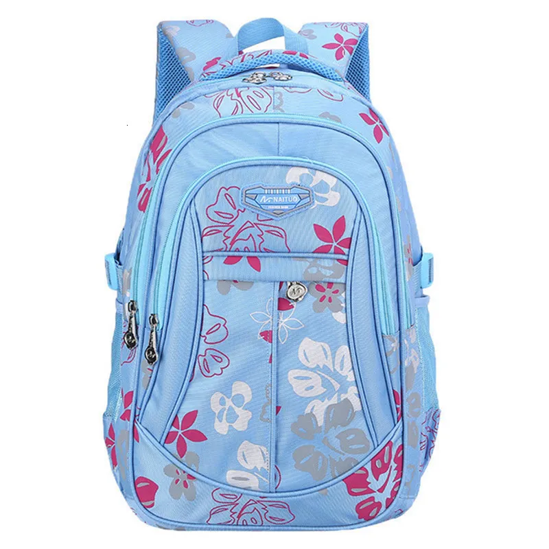 small sky blue Школьные детские сумки для девочек-подростков; мультяшный вместительный школьный рюкзак; Водонепроницаемая сумка; 2 размера; mochila infantil - Цвет: small sky blue
