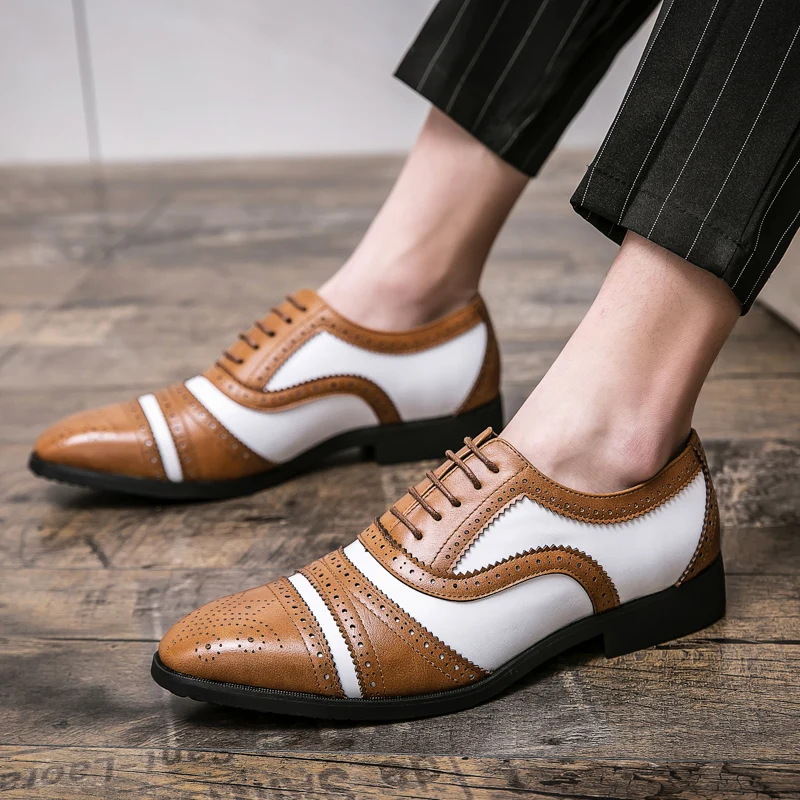 Trendmens mocasines informales de piel para hombre, calzado de verano,  estilo hippie, marrón, formal|Zapatos formales| - AliExpress