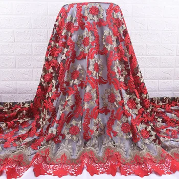 

African Net Cord Lace Fabric 2020 Nigerian Laces Fabric Stones Bridal High Quality French Milk Silk Tulle Lace Fabric Y1913
