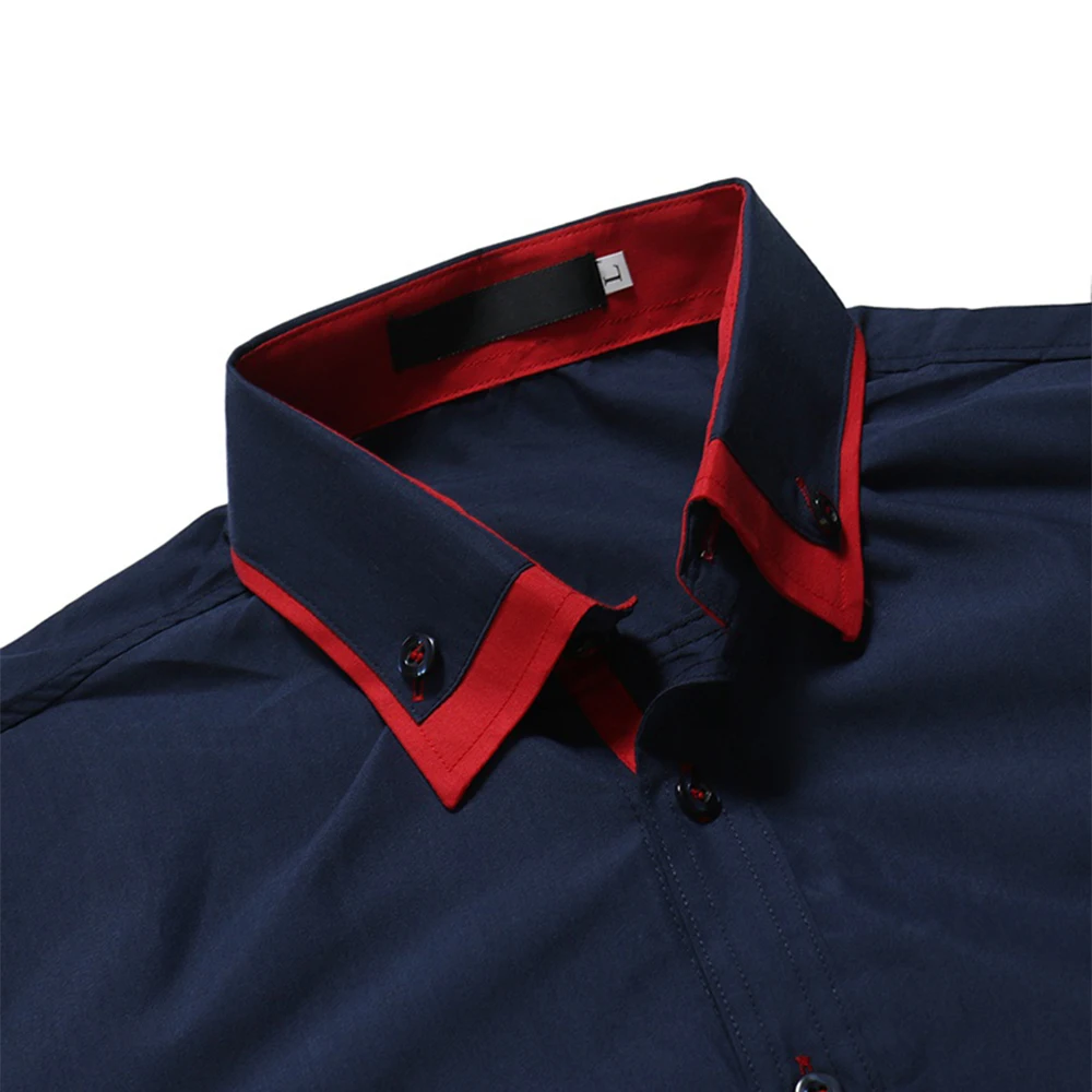 Business Shirts Men's Long-sleeved Business Casual Shirts Slim-fit Formal Shirts mens white short sleeve shirt