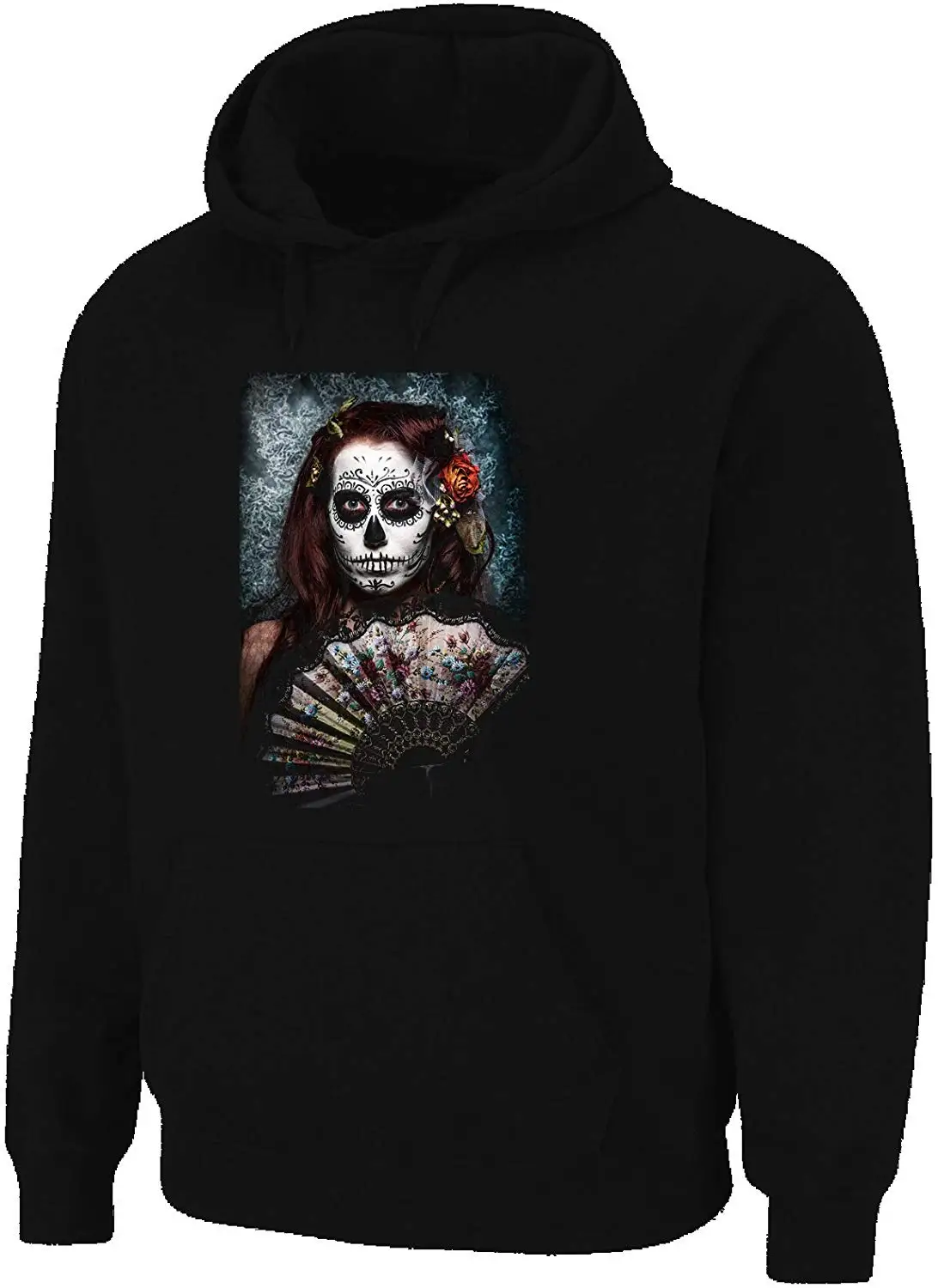Для мужчин день мертвых сахарный череп Hoodieunisex Для мужчин wo Для мужчин, толстовка с капюшоном