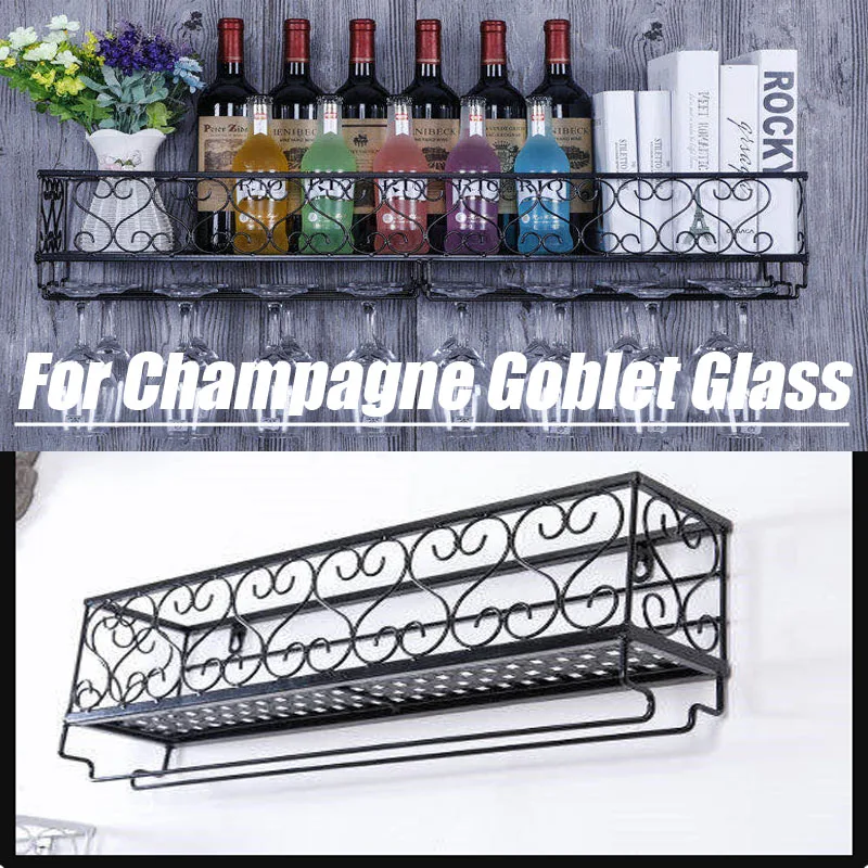 

Creative Metal Wine Rack Hanging Wine Glass Holder Bar Stand Bracket Display Stand Bracket Decor