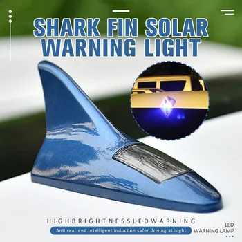 

Solar Power Car Shark Fin Roof Antenna LED Flash Light