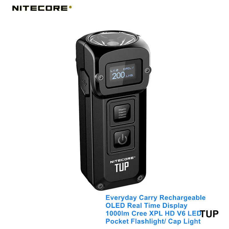 Nitecore TUP O светодиодный дисплей в реальном времени USB Перезаряжаемый Карманный