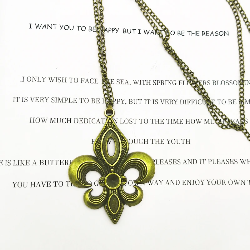 1 шт. античное бронзовое ожерелье с листьями из цинкового сплава подвеска в виде