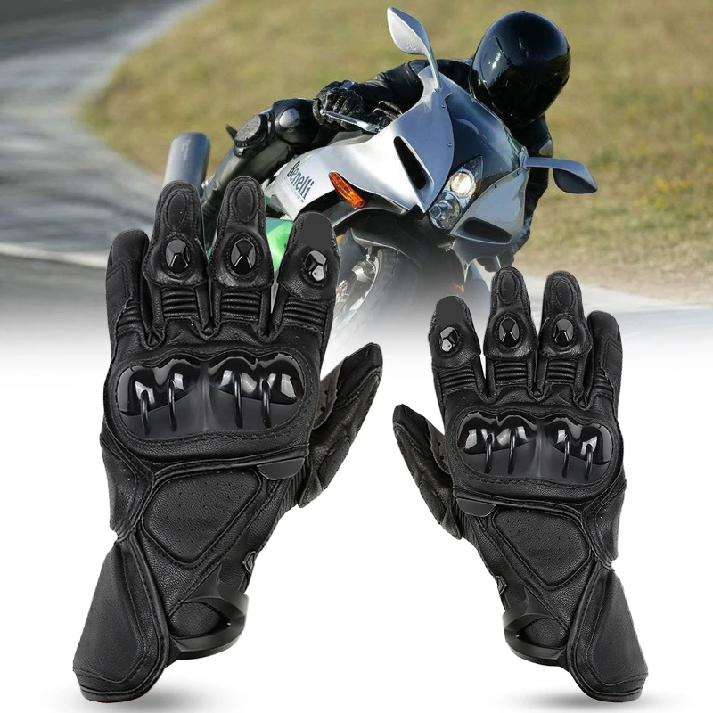 

Motorcycle Leather Gloves Touch Screen Motocross Riding Tactical Protective Gear Moto Motorbike Bike Racing Full Finger Glove