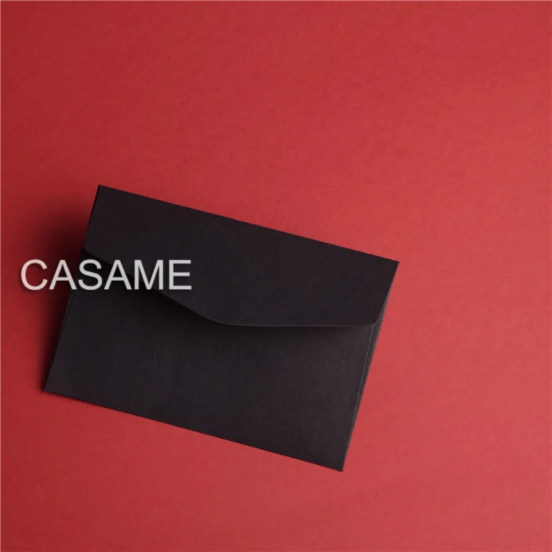 Black Envelop Ручная работа спасибо рождественское сообщение карточка ручная работа креативные поздравительные открытки новогодние Пригласительные открытки для вечернки - Цвет: Black Envelop