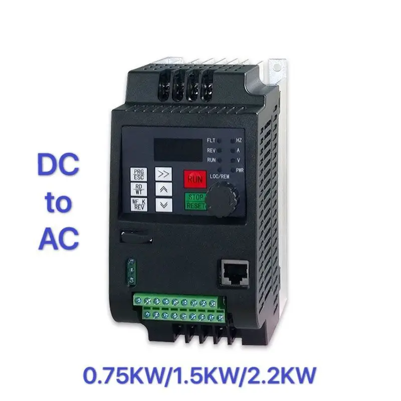 

2.2KW 220V VFD Solar DC Input DC200-400V 3 Phase Output 220V Frequency Converter / Adjustable Speed Drive / Frequency Inverter