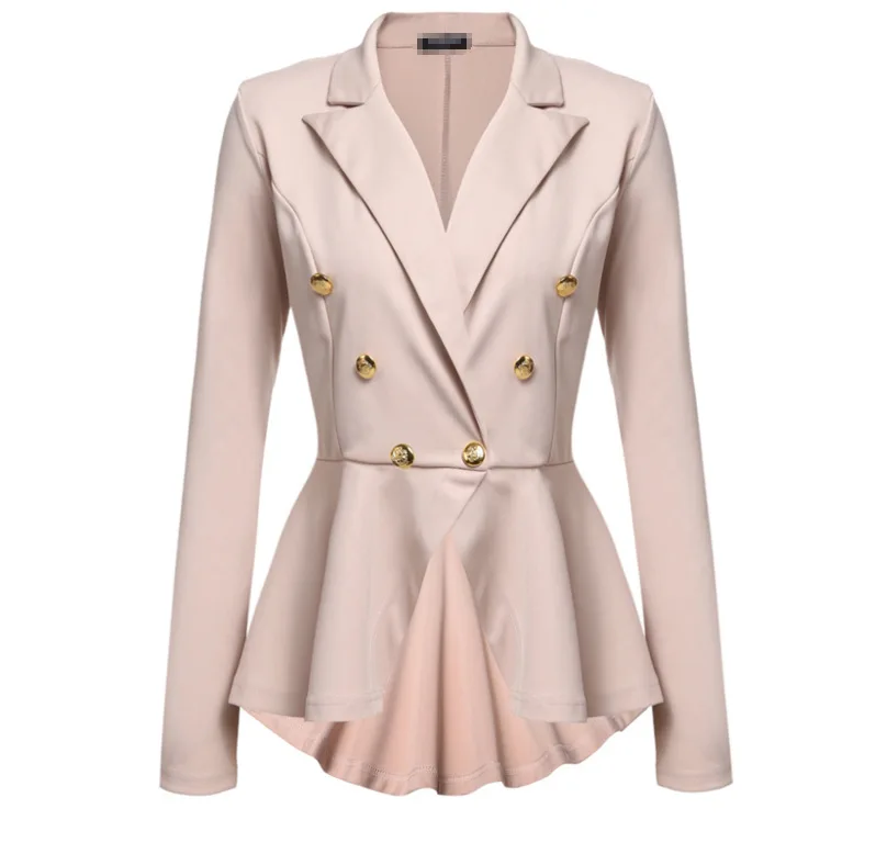 

2019 Women's Spring New Style Hot Selling European And American-Style Women's Slim Fit Small Suit Irregular Jacket