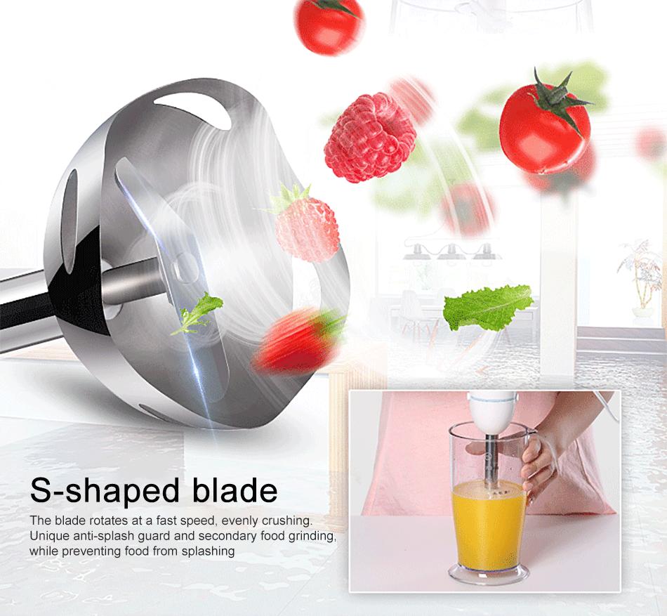 Mixeur 4 en 1 en acier inoxydable 700W Type Orange Blender