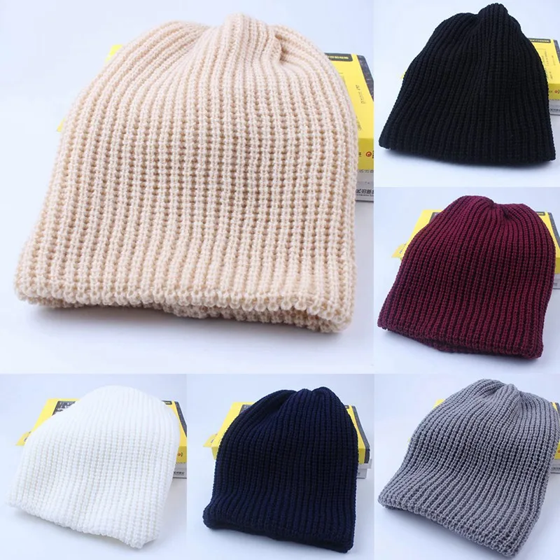 Мужская Женская зимняя вязаная шапка из шерсти шапка женская модная повседневная маска для улицы Лыжные шапки толстые теплые шапки для мужчин и женщин