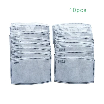 

10Pcs Filter Protective Filter Media Flu-Proof Filter Mask 5 Layers PM2.5 Activated Carbon Filter Insert Protective Filter Anti