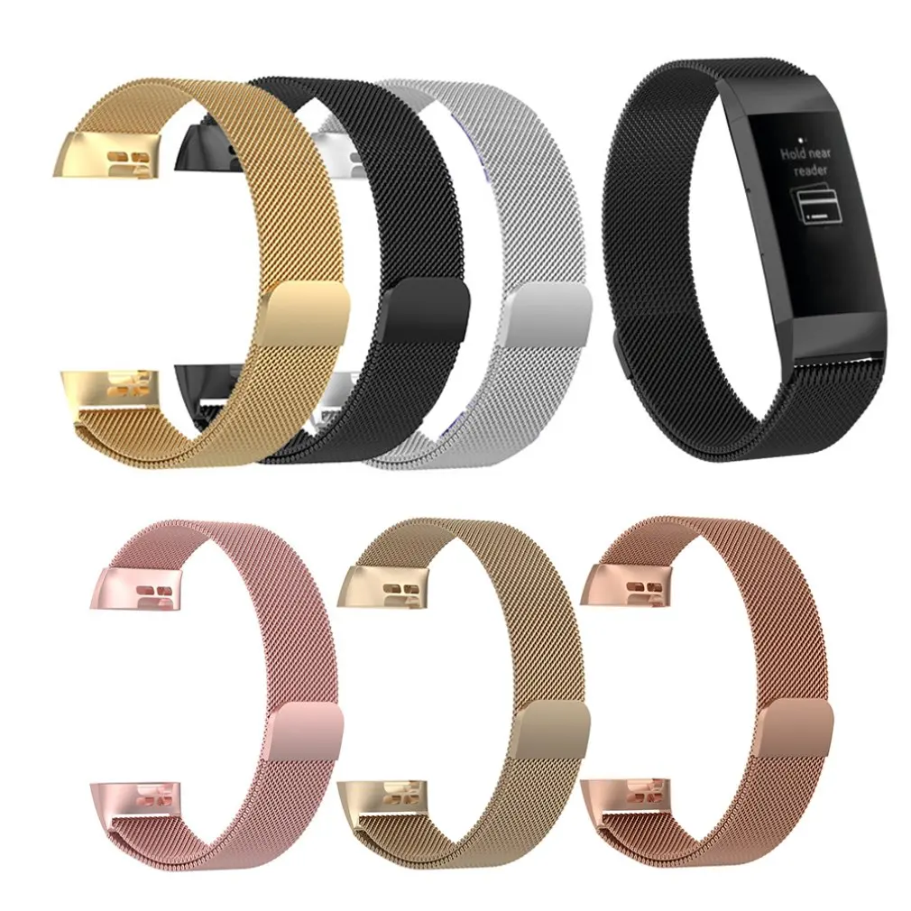 Для Fitbit Charge 3/Se Milan ремешок из нержавеющей стали магнитный браслет Milan хороший ремешок с обратной связью синий