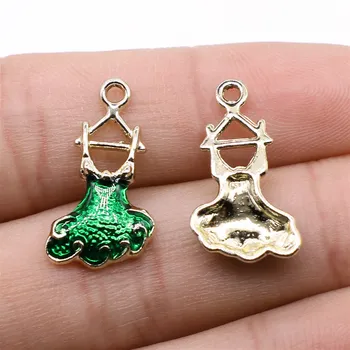 

Wholesale Jewelry Lots Green Color 22x11mm Dress Pendants Jewelry Making Jewelry Findings 100 Pieces