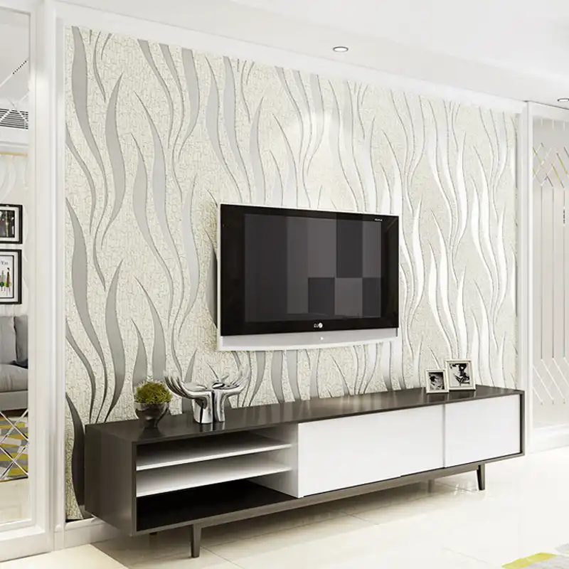 Papier Peint Intisse A Rayures 3d Avec Relief Stereoscopique Moderne Decoration De La Maison Pour La Chambre A Coucher Le Salon Le Canape Et L Arriere Plan De La Television Aliexpress