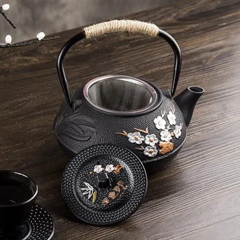 

Japanese Cast Iron Teapot Kettle Plum Blossom Teapots 300ml / 600ml/ 800ml