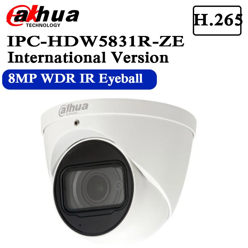 

Free Shipping 8MP WDR IR Eyeball Network Camera IPC-HDW5831R-ZE Multiple network monitoring