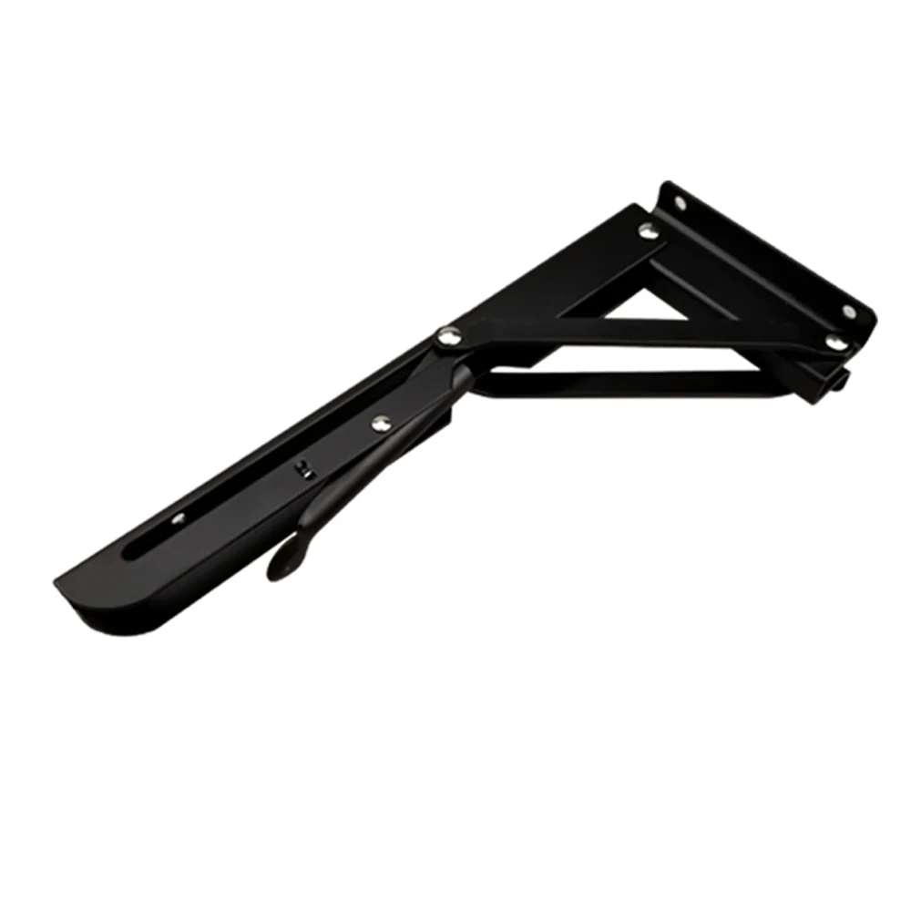 

2pcs/set High Quality Furniture Folding Black Triangular Metal Adjustable Shelf Wall Mounting Brackets For Table