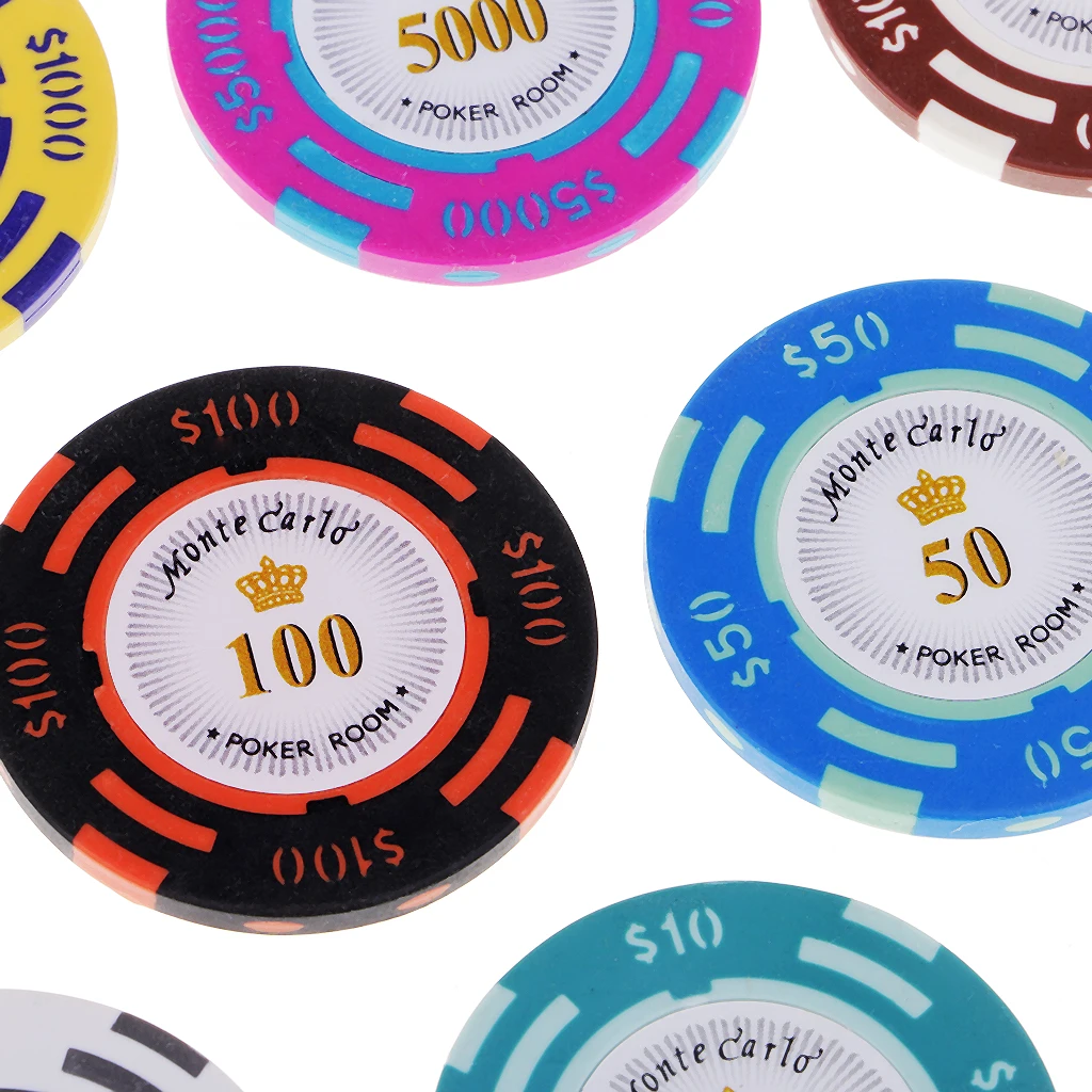 10pcs Poker Chips Toys Chips Coins Non-Currency Poker Casino Chips Mahjong Games Multi-color Chips