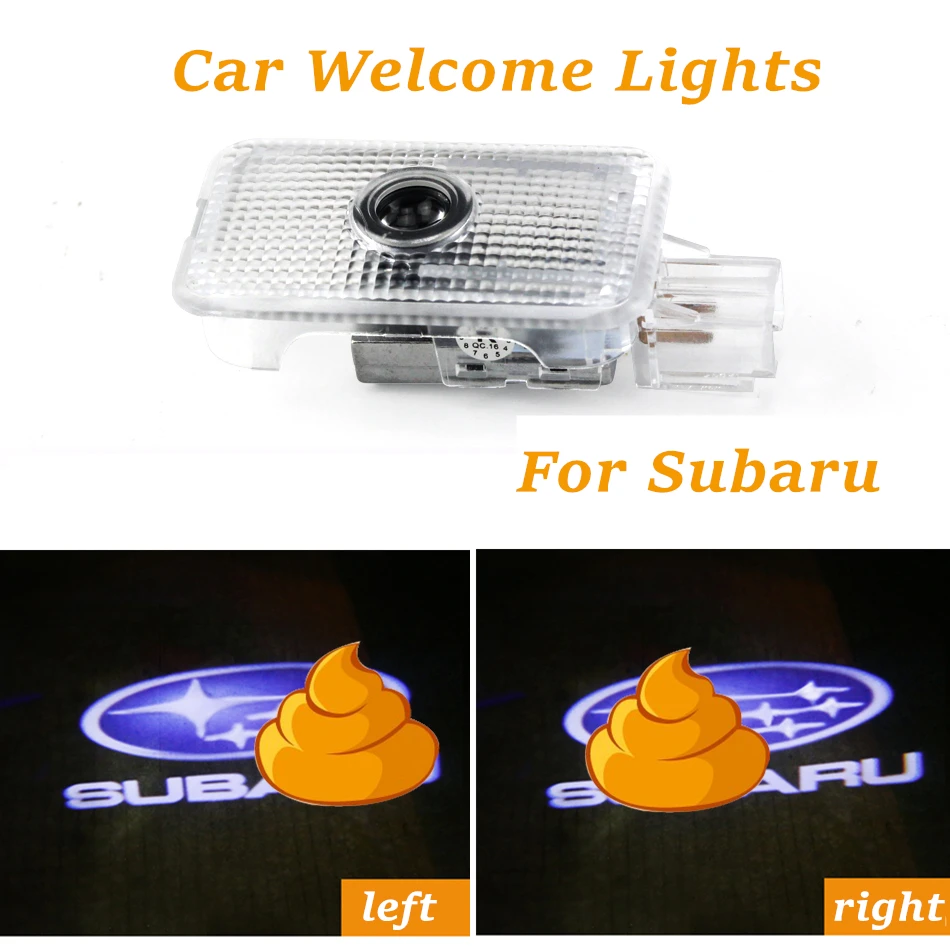 2 шт. подсветка дверей автомобиля дверь Добро пожаловать свет специальная автомобильная лампа-проектор логотипа 12 В 5 Вт 6500 к для Subaru Forester Outback Legacy XV