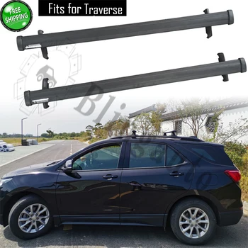 

2Pcs aluminium front rear Aluminium cross crossbar rack rail bar fits for C-h-e-v-r-o-l-e-t Traverse 2018 2019 2020