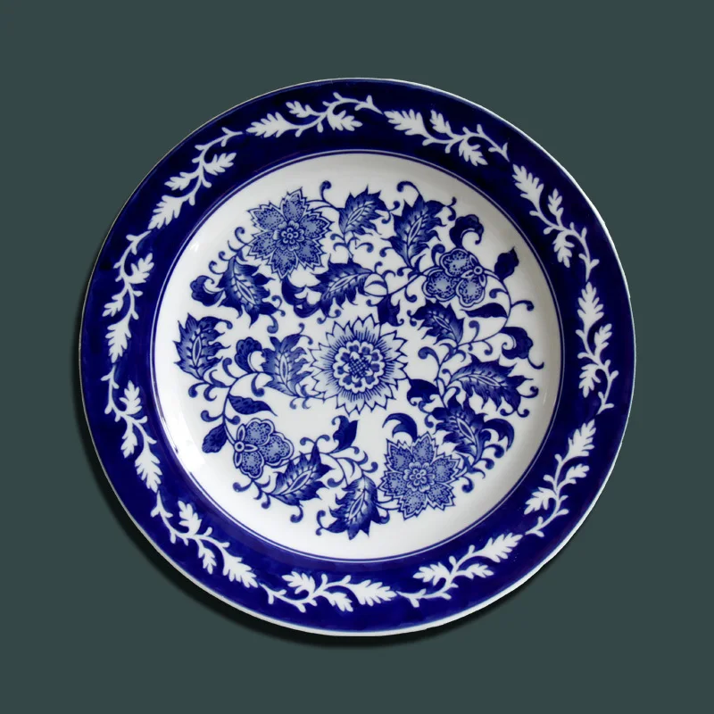 Jingdezhen Ceramics European-style Foreign Trade Mediterranean Blue And White Porcelain Wall Decoration Plate Wall Living Room 3