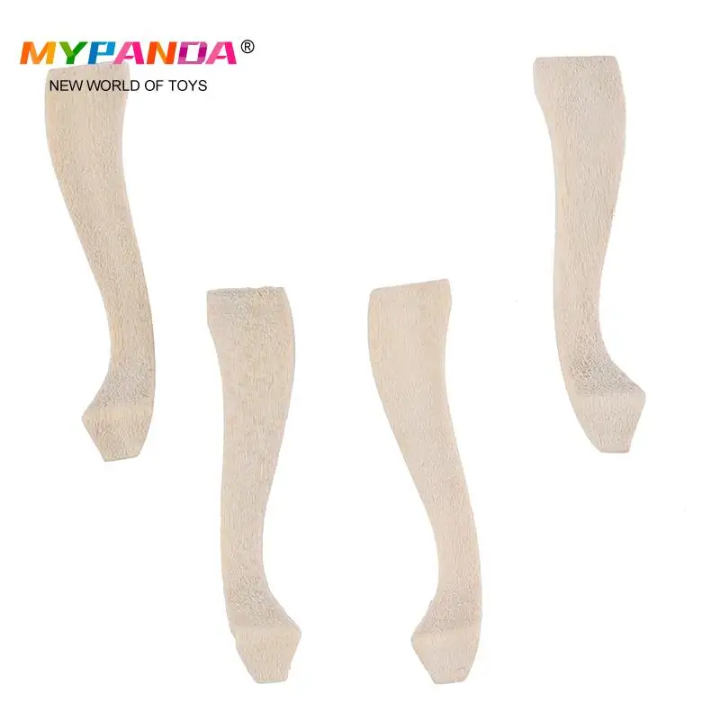 4 Pcs/set Wooden Table Legs For 1/12 Dollhouse Miniature Decoration DIY Furniture Toys Making Accessories | Игрушки и хобби
