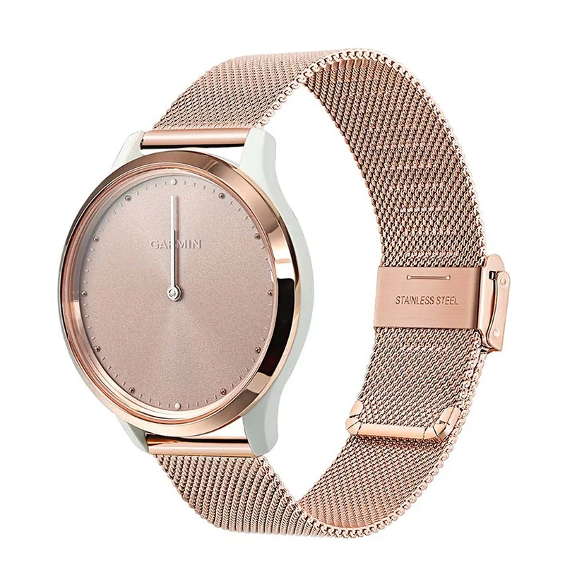Milanese-Stainless-Steel-Watchband-for-Garmin-Vivomove-HR-3-3S-Vivoactive-4-4S-3-Venu-Luxe - 副本