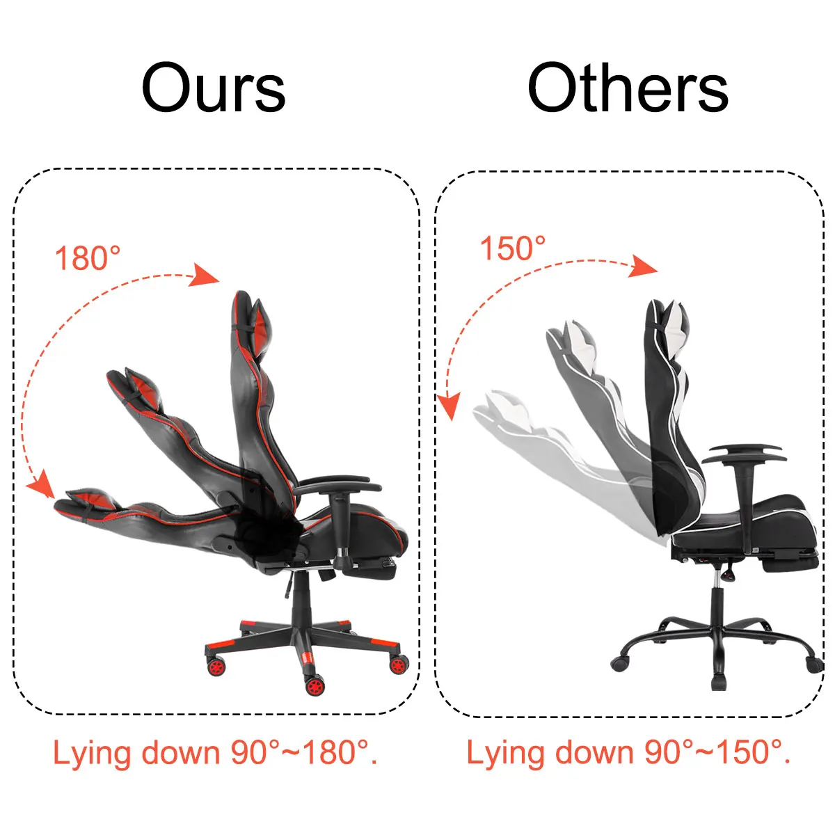 Office Chair Adjustable Armrests High-Back PU Leather Laptop Desk Chair Gaming Armchair with Footrest for Home Office Furniture Office Chair Adjustable Armrests High-Back PU Leather Laptop Desk Chair Gaming Armchair with Footrest for Home Office Furniture