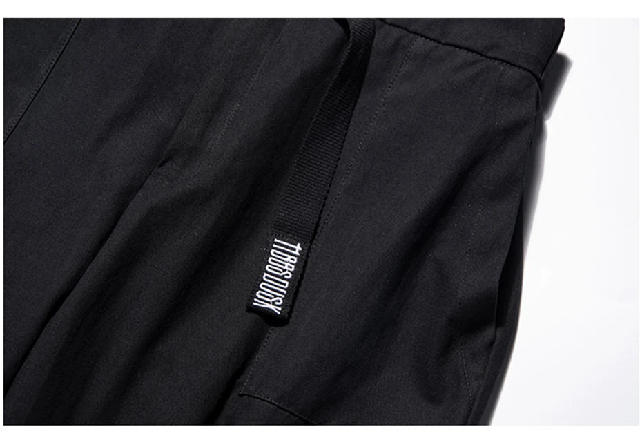US Size Men's Jogger Streetwear Tactics Cargo Pants Fashion Hip Hop Joggers Solid Color Trousers Mens Sweat Pants Black DG418