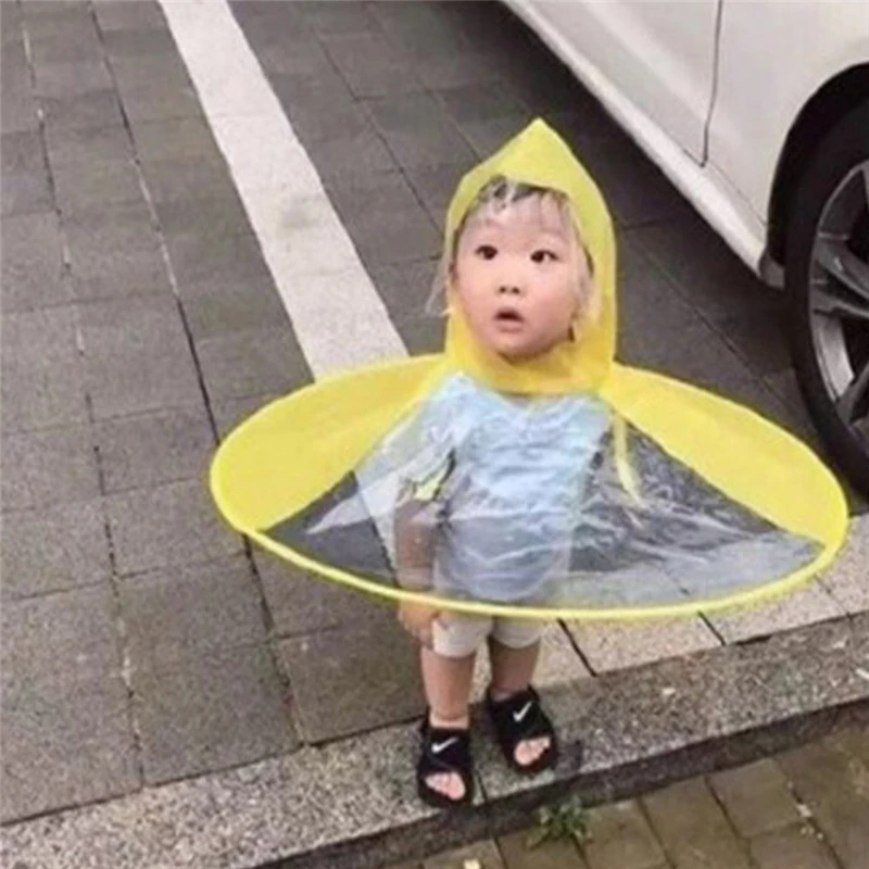 samen Digitaal Verniel Creative Kids Regenhoes Leuke Cartoon Eend Ufo Kinderen Regenjas Jongens En  Meisjes Paraplu Hoed Winddicht Poncho Regenkleding hot|Regenjassen| -  AliExpress