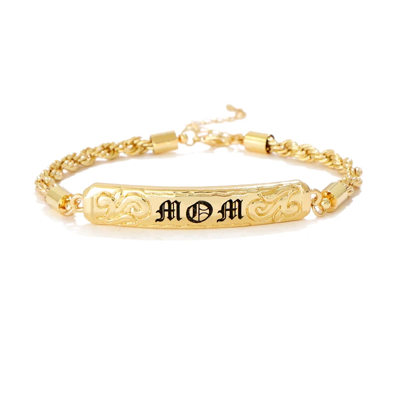 Baby ID Bracelet Yellow Gold Custom