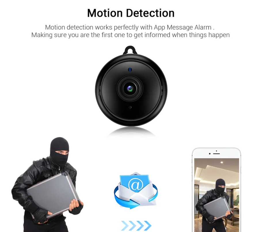 Мини Wifi IP камера HD 720P беспроводная камера ночного видения двухстороннее аудио Обнаружение движения Детский Монитор V380