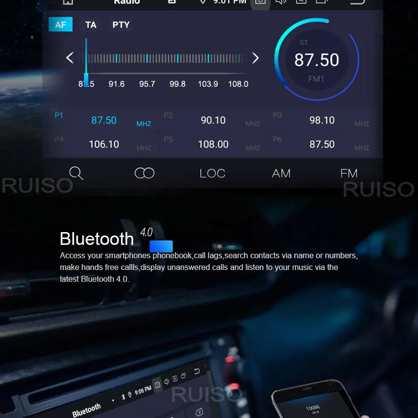 Flash Deal RUISO 4g+64g 8-Core Car DVD Player Android 9.0 for BENZ C CLASS car multimedia auto stereo 1080P gps wifi dvr dab obd ips 8