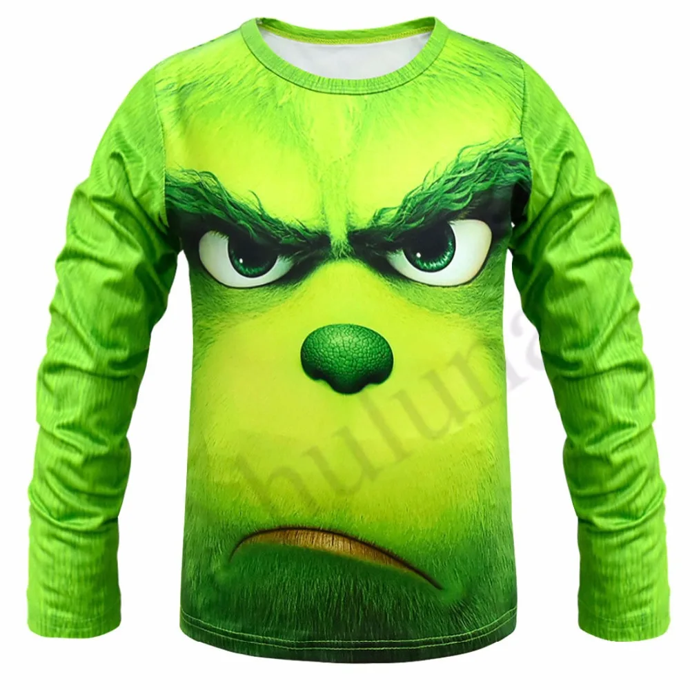 Рождественские костюмы Grinch для костюмированной вечеринки; толстовки с капюшоном с изображением зеленого Монстра; боди для детей; комбинезоны для мальчиков; футболки; C18301