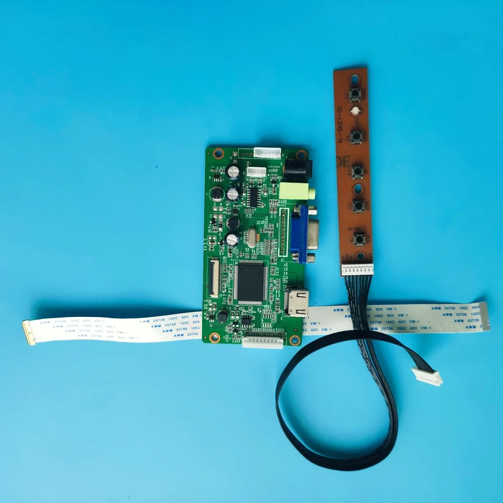 

Для семейного 15,6-дюймового монитора, VGA ЖК-драйвер, 30-контактный экран, плата контроллера дисплея, DIY EDP светодиодный 15,6 × 1920