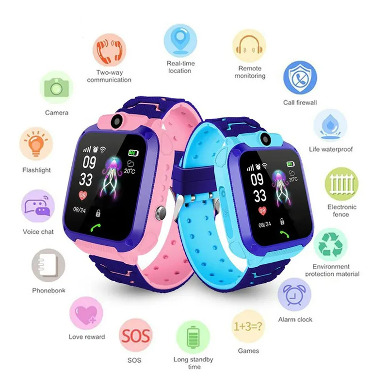Smart Watch LBS Kid Smart Watches Baby Watch For Children SOS Call Location Finder Locator Tracker Anti Lost Voice Chat SIM Card afbeelding