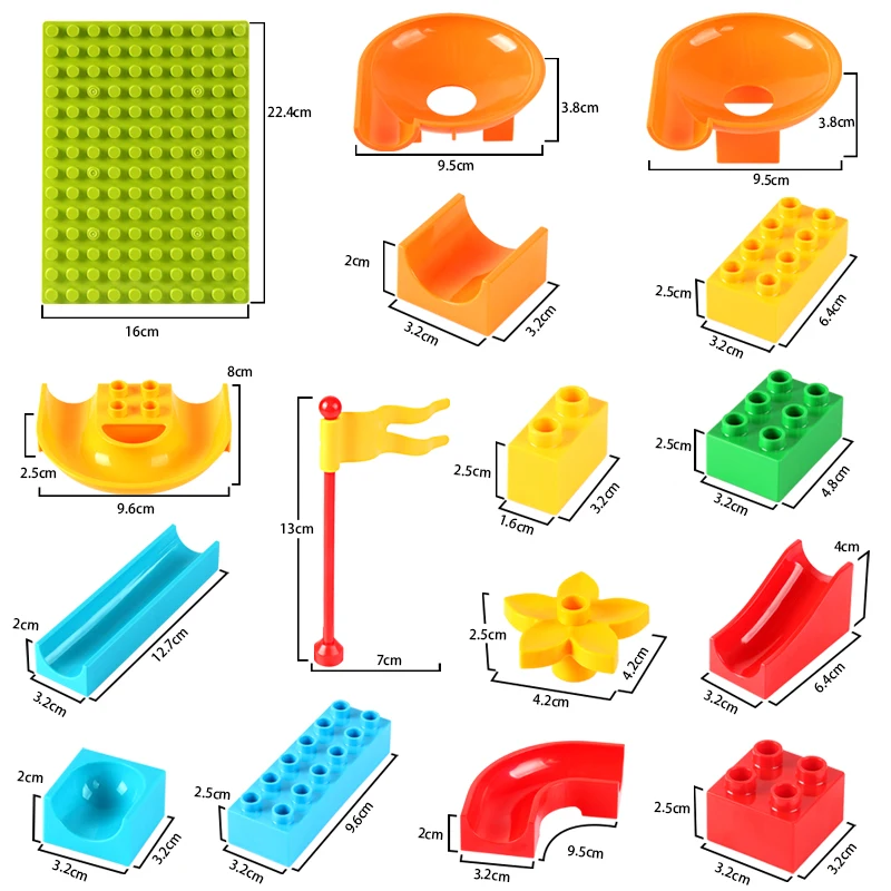Buy Magical Marble Race Run Block Compatible LegoINGlys Duploed Building Blocks Funnel Slide Blocks DIY Bricks Toys For Children