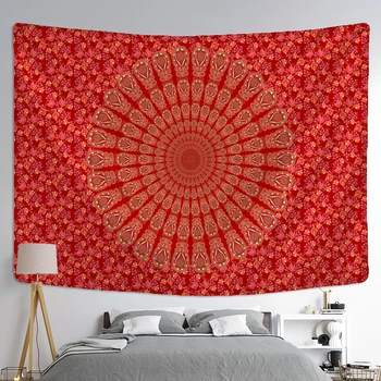 

Indian Mandala Tapestry Bohemia Wall Hanging Decoration Hippie Beach Mat Polyester Thin Blanket Yoga Shawl Mat Mattress