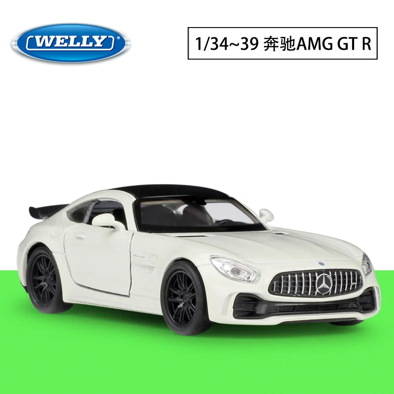 WELLY 1:36 Mercedes AMG GTR моделирование сплава автомобиля Модель машины имитации