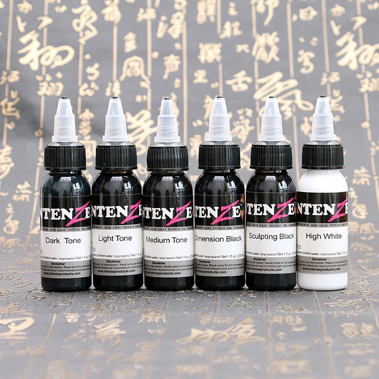 

High quality 6 pieces / set of tattoo ink supply 30 ml / bottle permanent tattoo set