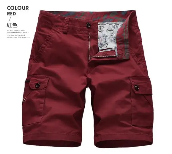 Men Shorts Summer Hot Sale Solid Cotton Knee-Length Short Pants Men Outwear Fashion Casual Elastic Plus Size Loose Shorts