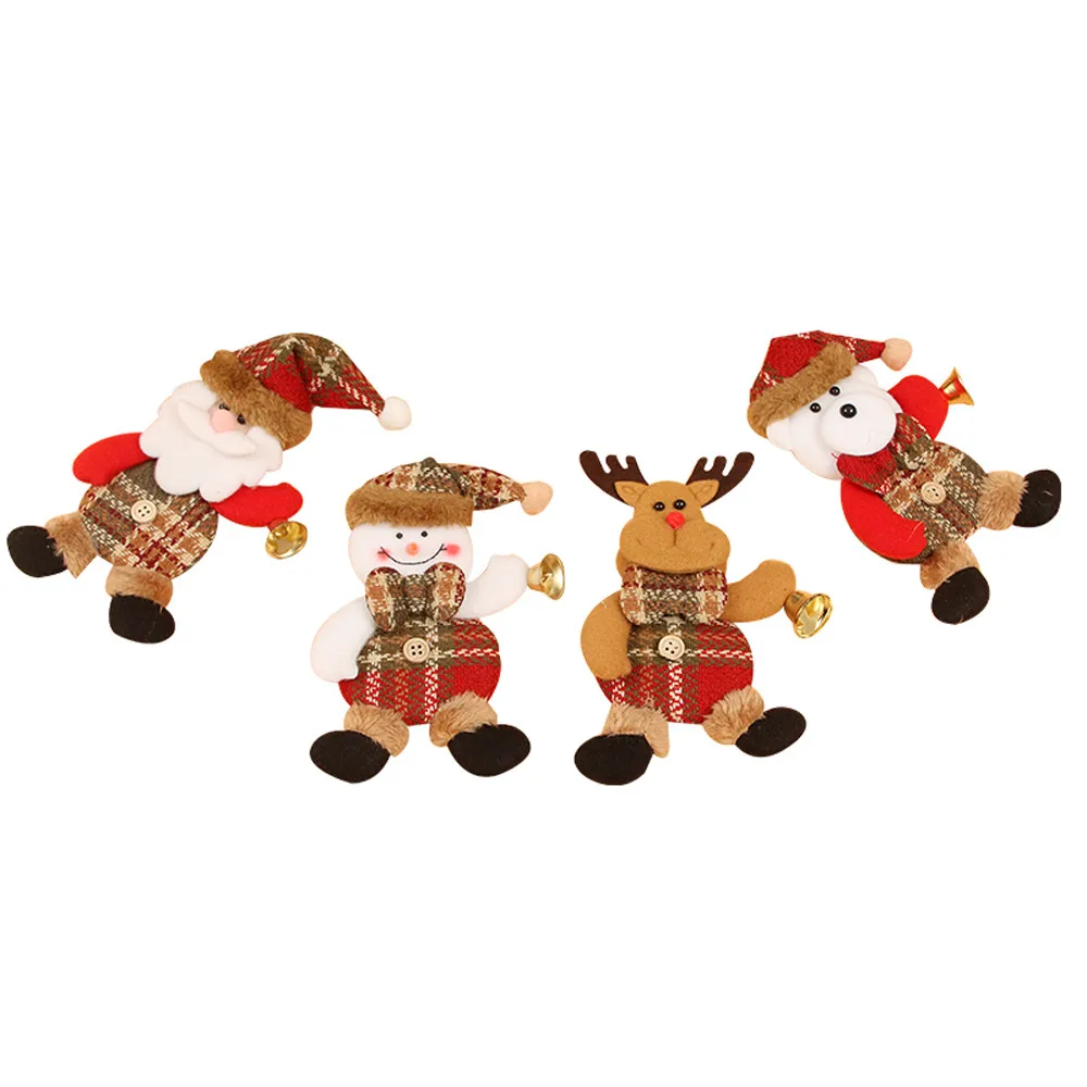17x10CM christmas decoration Xmas Ornaments Gift Santa Claus Snowman Reindeer Toy Doll Hang Decor decoration sapin de noel T2