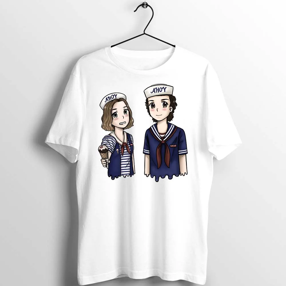 Женская футболка странные вещи Стива Совок Ahoy Дастин майка демогоргон Awesome Girl's Tee - Цвет: 5B043W