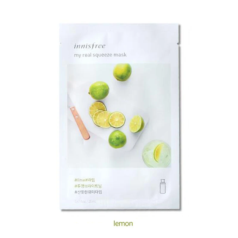 lemon I'm REAL Tony mony маска для лица увлажняющая маска для лица контроль жирности отбеливание сокращение пор Корейская листовая маска для лица Уход за кожей - Цвет: lemon