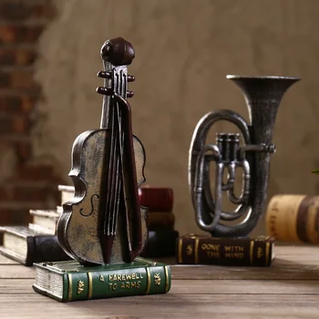 

Retro Personalized Musical Instrument Bookend Bookend Creative Home Piggy Bank Desktop Decoration