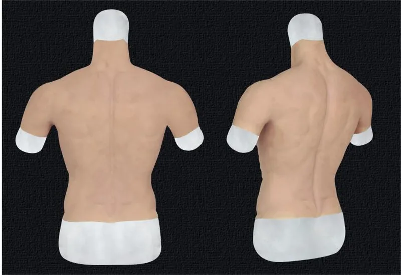 2500g Hunk Chest Muscle Man Silicone Fake Muscle Vline abs six pack