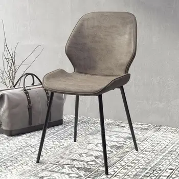 

Stool Household Light Much Eat Chair Back Web Celebrity Contracted Lazy Leather Chair Recreational Chair European-style